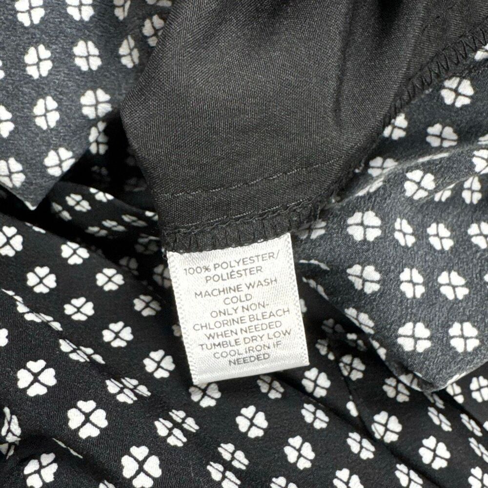Loft Women’s Black & White Long Sleeve Button Front Romper Sz 10 NEW - Picture 7 of 7